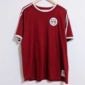 Vtg Adidas red bull ringer t shirt